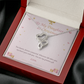 Daughter Heart-to-Heart Necklace – Christmas Gift with Message Card