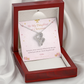 Daughter Heart-to-Heart Necklace – Christmas Gift with Message Card