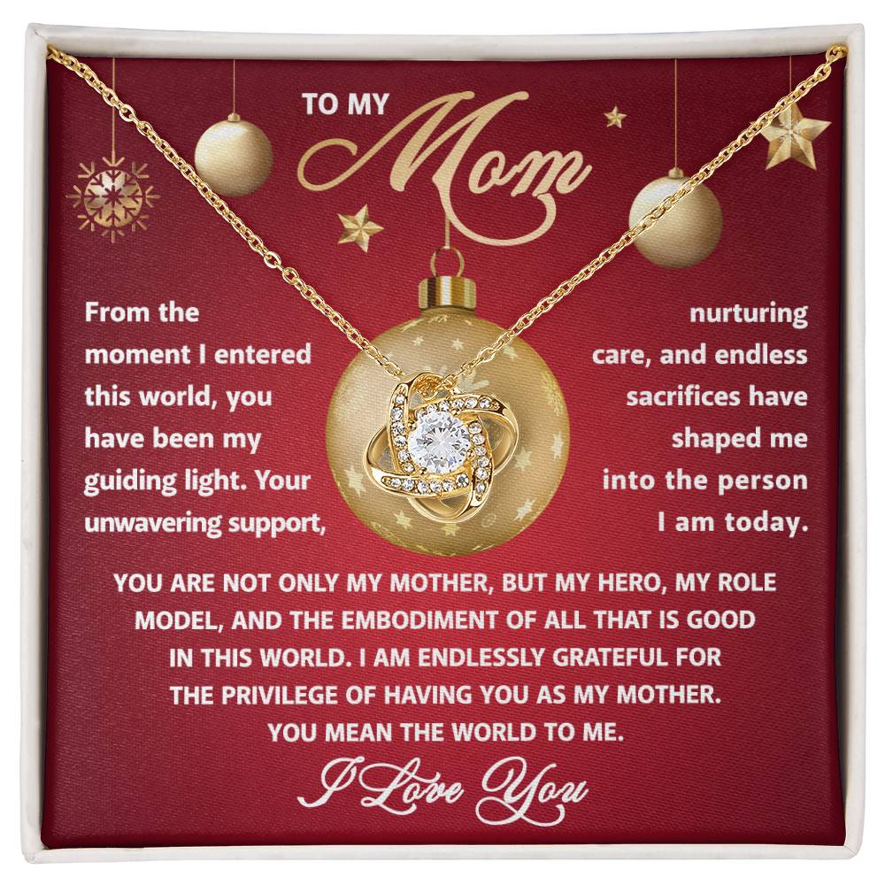 Mom-Role Model Love knot necklace