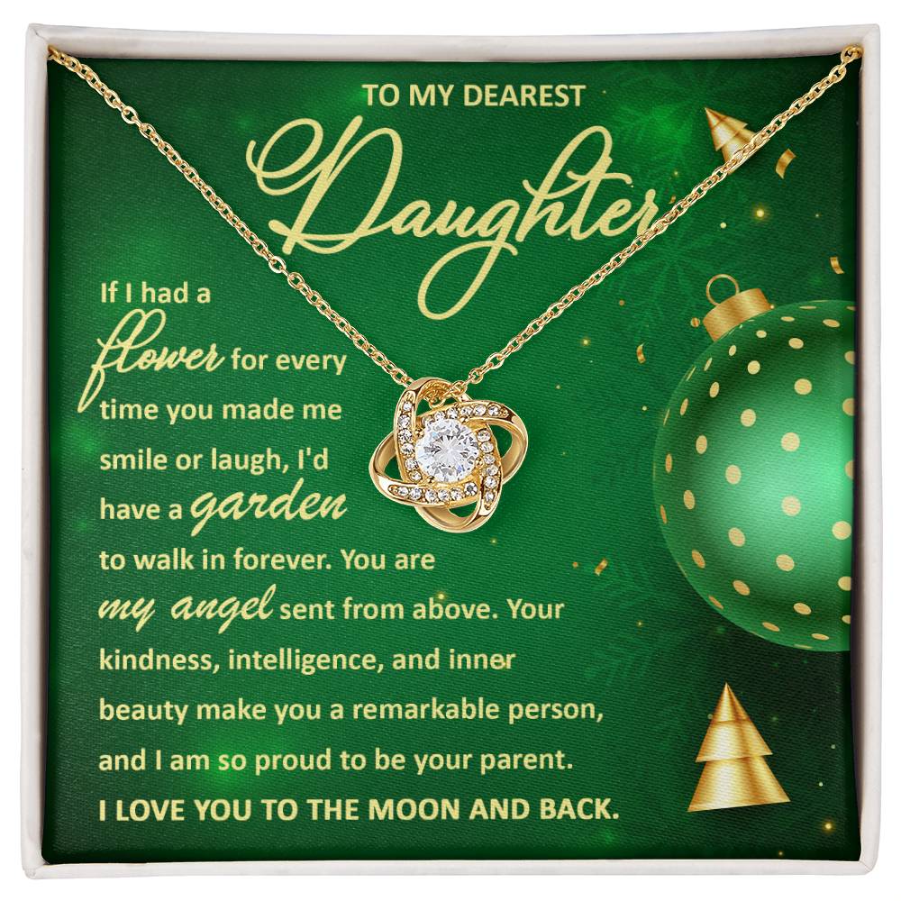 Daughter-My Angel Love knot necklace