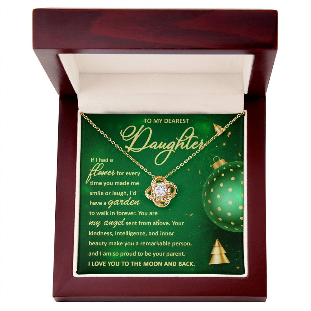 Daughter-My Angel Love knot necklace