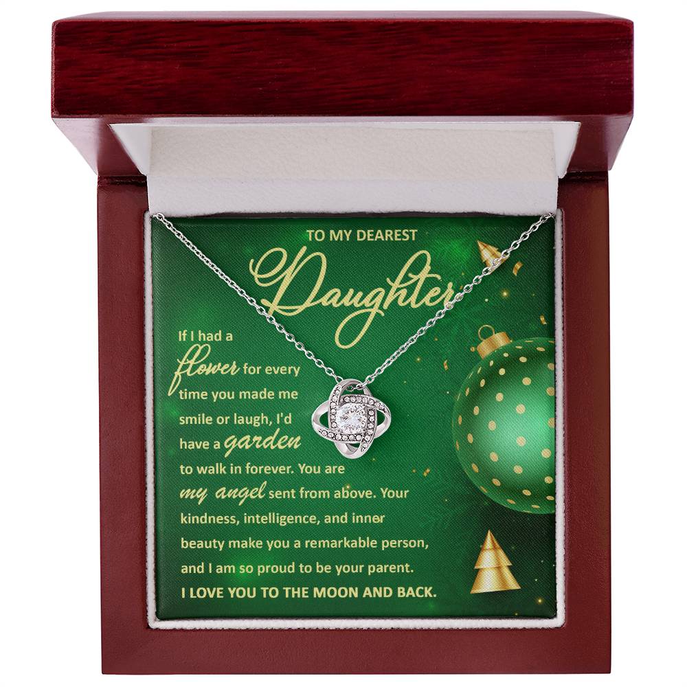 Daughter-My Angel Love knot necklace
