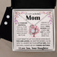 Loving Mom forever love necklace with earrings bundle
