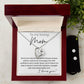 To My Loving Mom forever love necklace with earrings bundle
