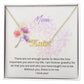 Purple Watercolor Minimalist Mother's Day Card (Square) (1000 × 1000 px) custom name necklace