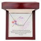 Purple Watercolor Minimalist Mother's Day Card (Square) (1000 × 1000 px) custom name necklace