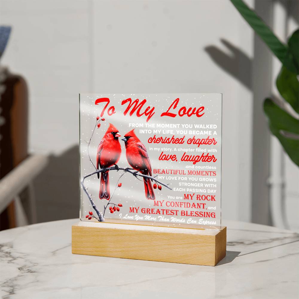 My Love-Cherished Chapter-Acrylic Square