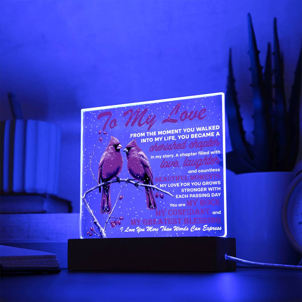 My Love-Cherished Chapter-Acrylic Square