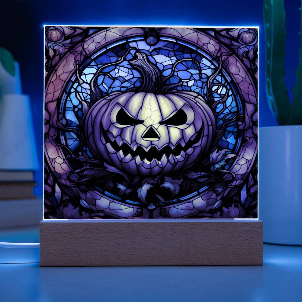 Halloween-Pumpkin Stained Glass-Acrylic