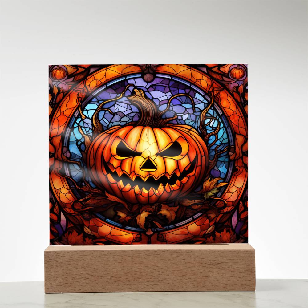 Halloween-Pumpkin Stained Glass-Acrylic