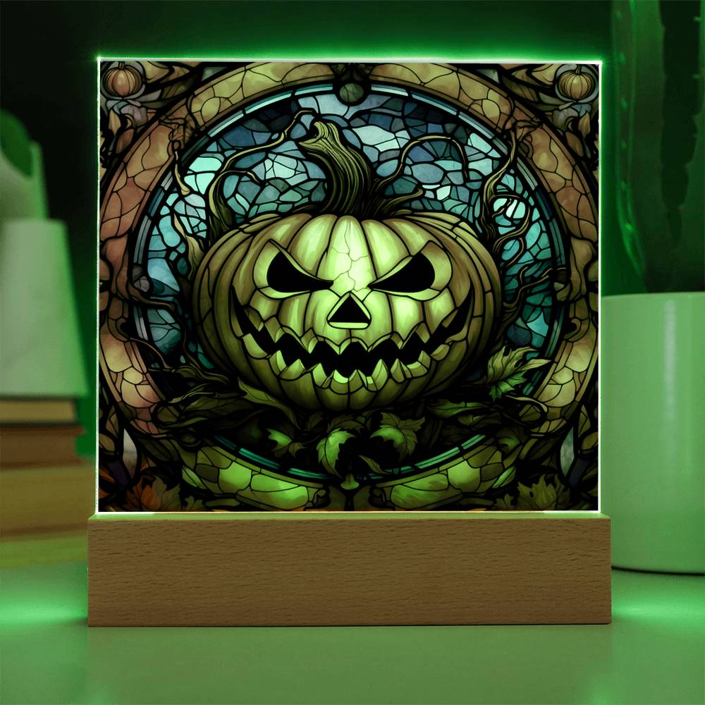 Halloween-Pumpkin Stained Glass-Acrylic