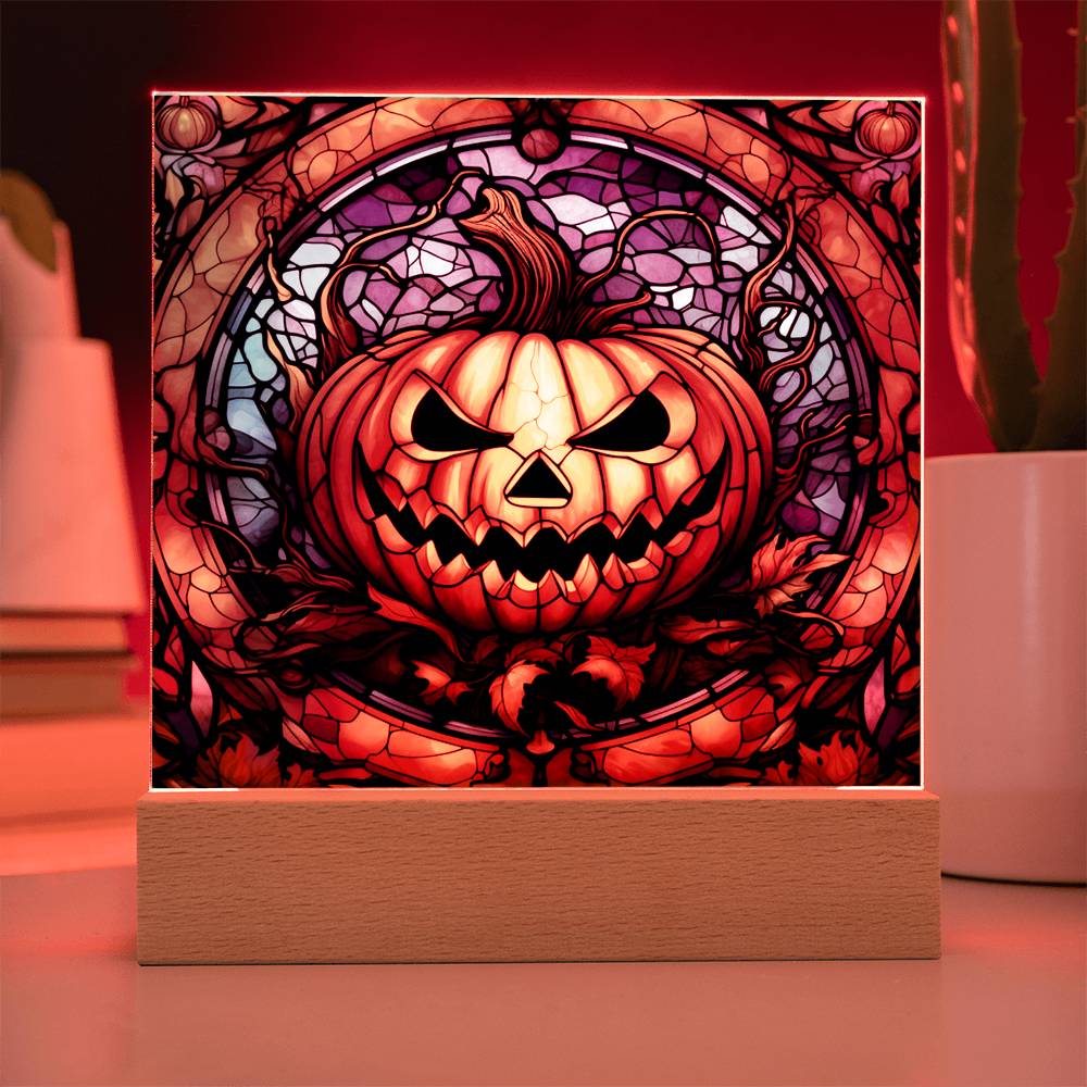 Halloween-Pumpkin Stained Glass-Acrylic