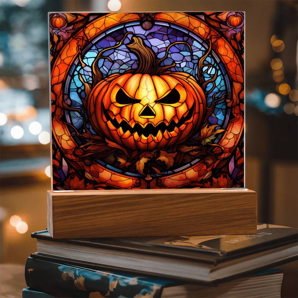 Halloween-Pumpkin Stained Glass-Acrylic