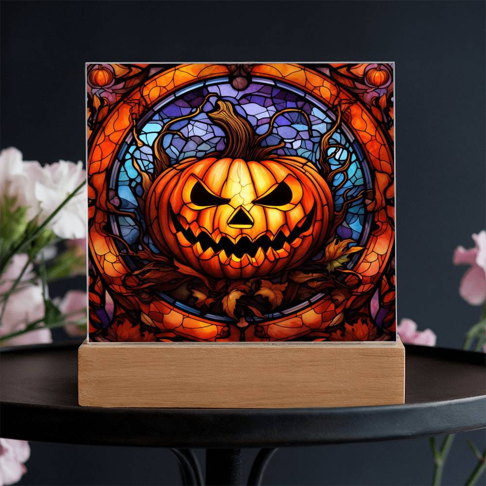 Halloween-Pumpkin Stained Glass-Acrylic