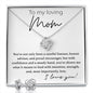 To My Loving Mom Love Knot and Earring set|Mom
