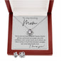 To My Loving Mom Love Knot and Earring set|Mom