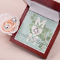 mom, you have not only a careful listener Love Knot and Earring set|Mom