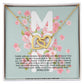 Blue and Pink Floral Spring Mother's Day Card (1000 × 1000 px) interlocking hear necklace