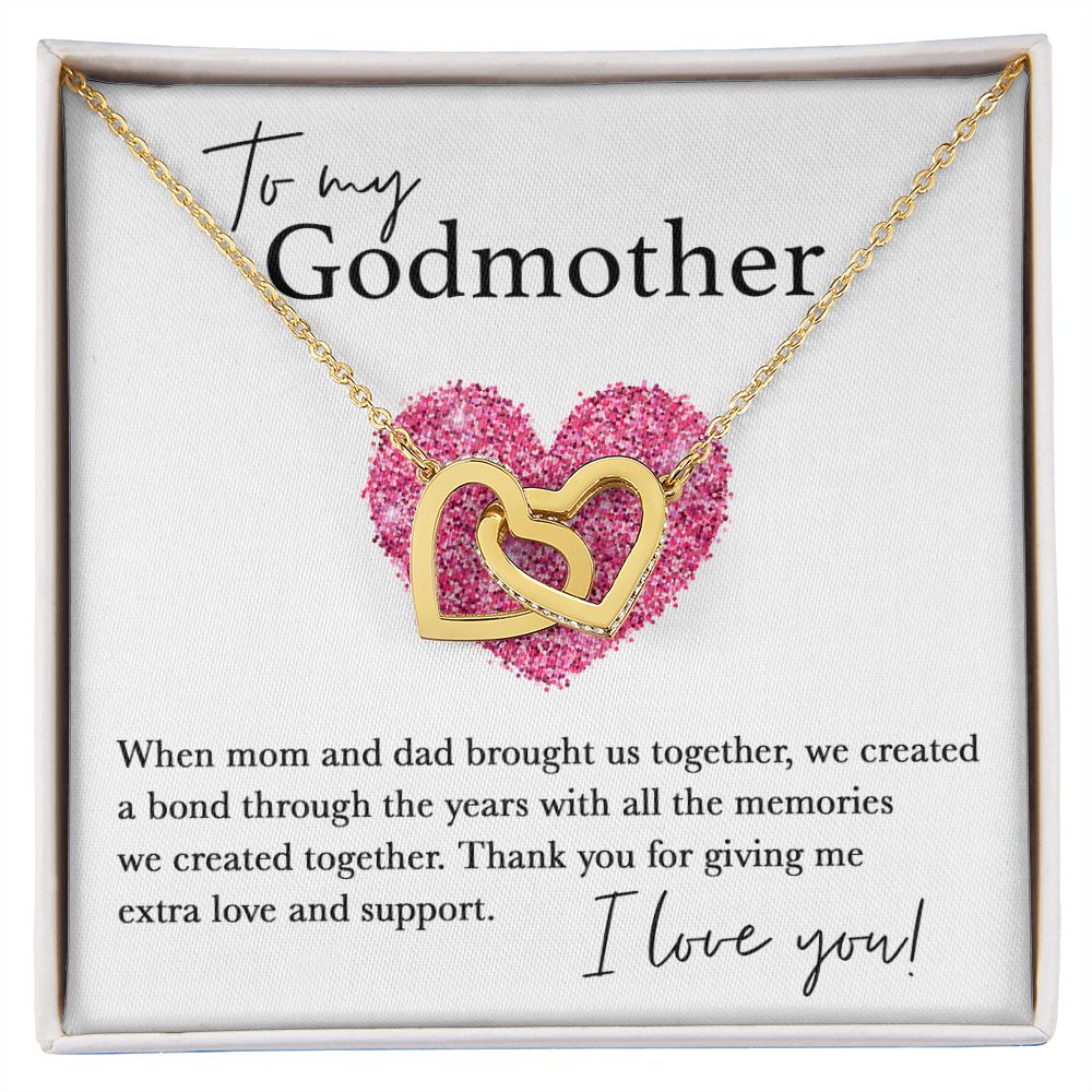 To My Godmother copy interlocking hear necklace