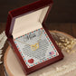 To My Mom - How Much I Love You 2 interlocking hear necklace