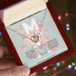 Blue and Pink Floral Spring Mother's Day Card (1000 × 1000 px) interlocking hear necklace