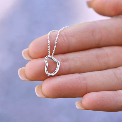 You will make a Wonderful Mom Delicate Heart necklace