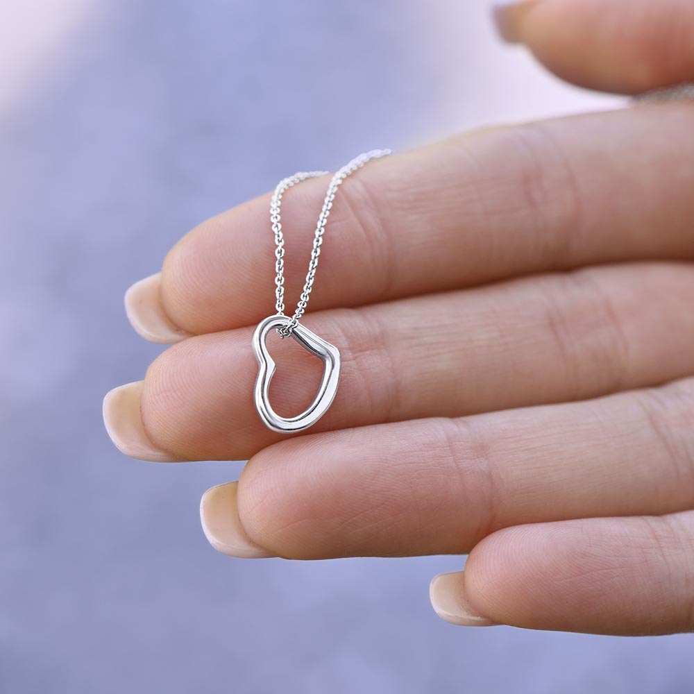 Dance In The Rain - To My Daughter Delicate Heart necklace