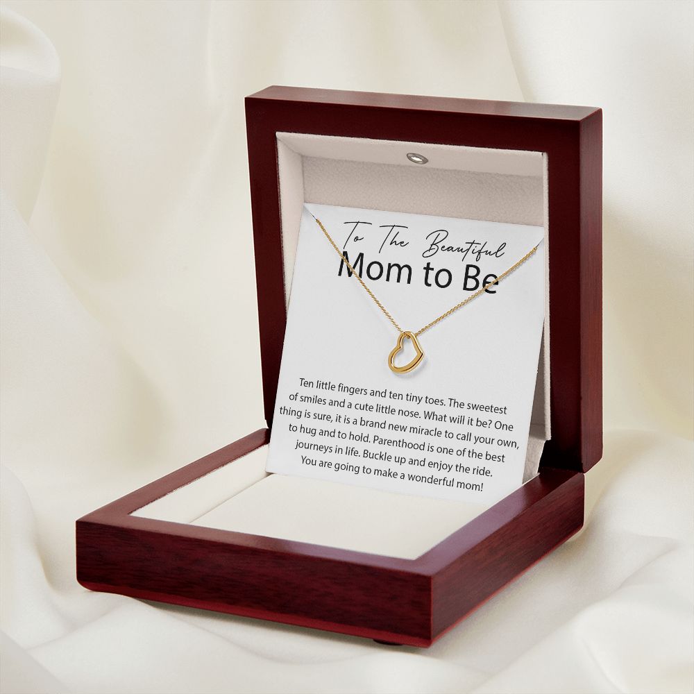 You will make a Wonderful Mom Delicate Heart necklace