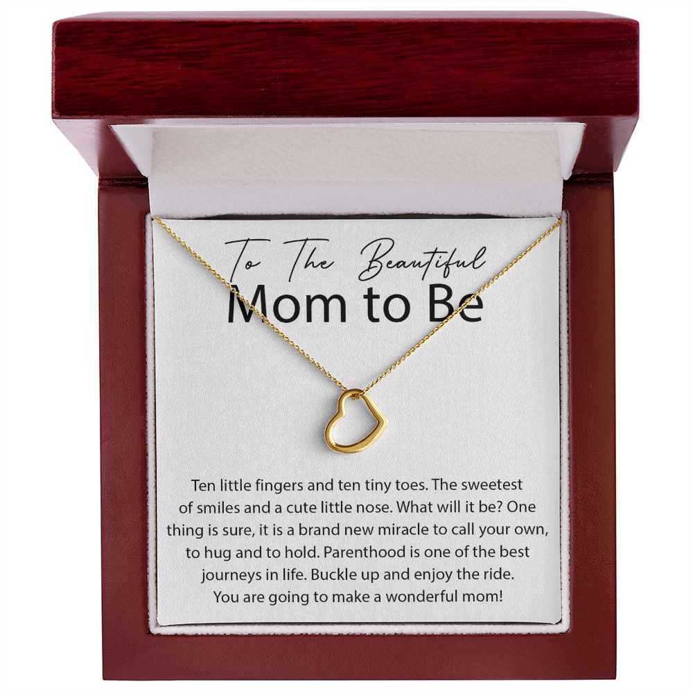 You will make a Wonderful Mom Delicate Heart necklace