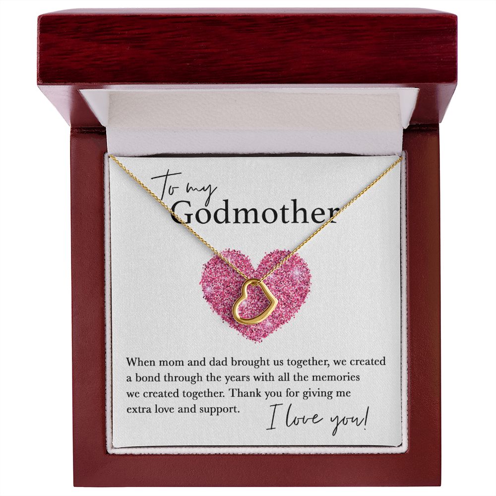 To My Godmother copy Delicate Heart necklace